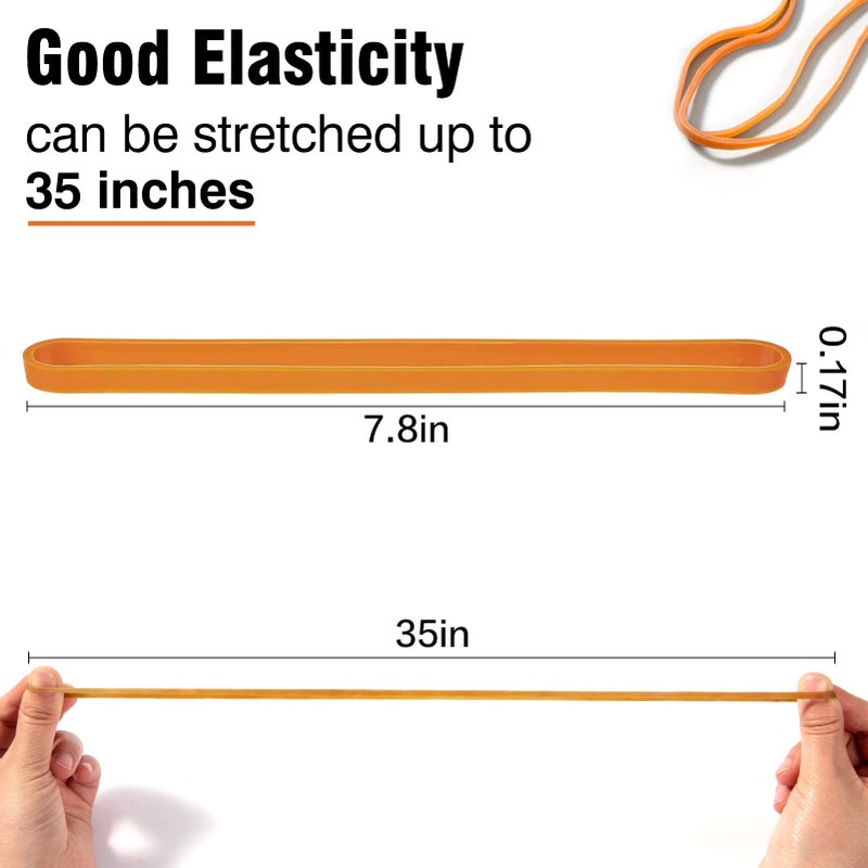 ANPHSIN Super Size Rubber Bands - 60 Pcs Large Heavy Duty Latex Rubber Bands, Thick Multi Function Elastic Wrapping Bands Long for Office Outdoor Tie Up Garbage Bag Notebook File Packing Moving - Image 3